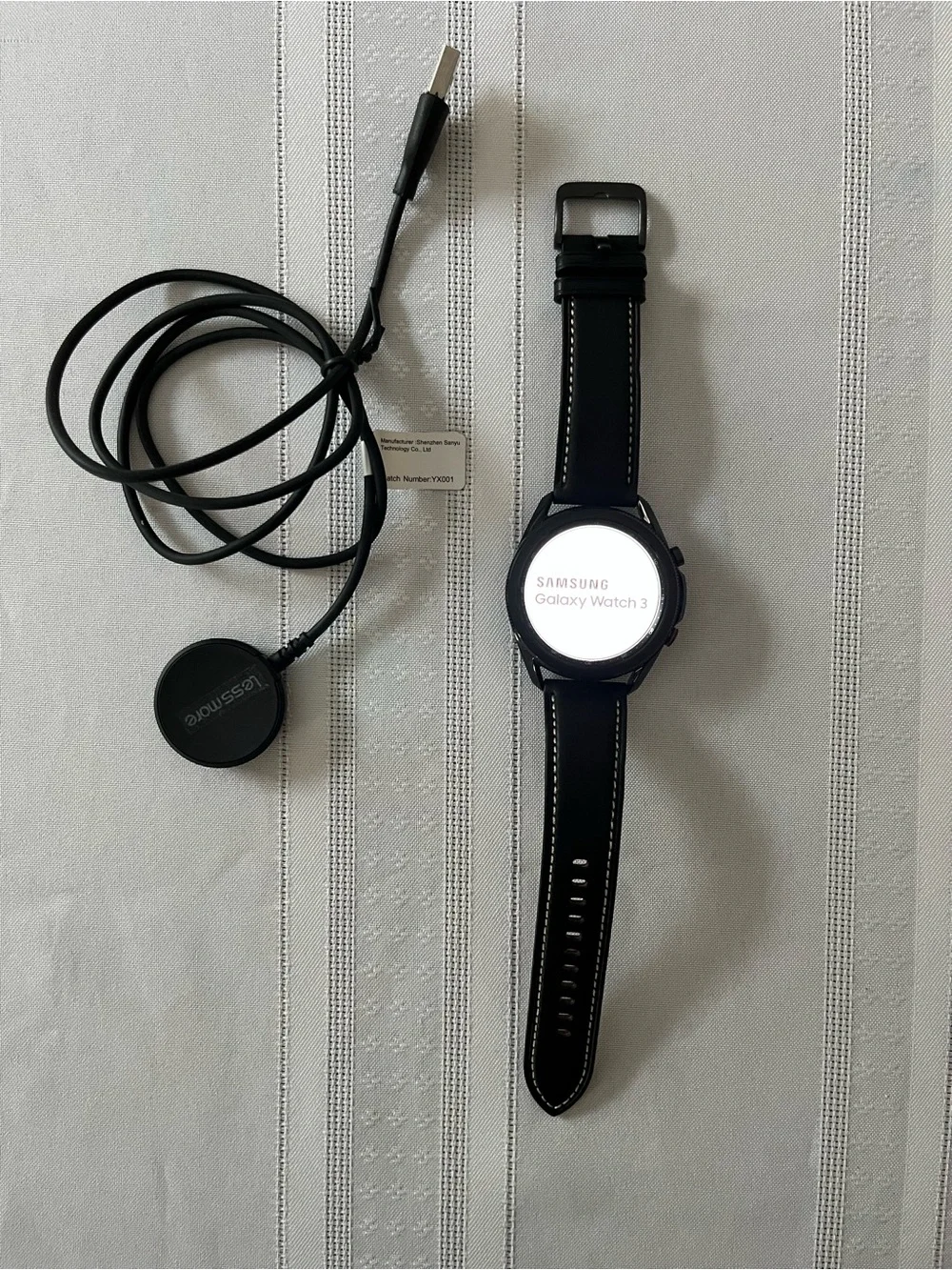 Samsung Galaxy Watch 3 - Black Smartwatch with Black/Brown Leather Band